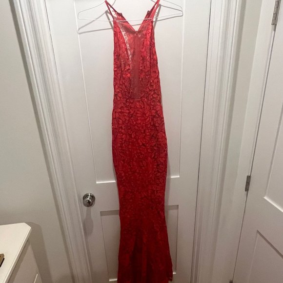 galvan red dress Freya Dress